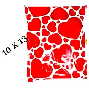 Poly Mailers 10x13 Red Hearts